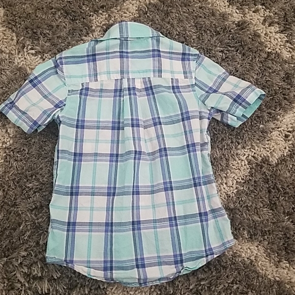 Multicolor Blue Button Up Top - Picture 3 of 3